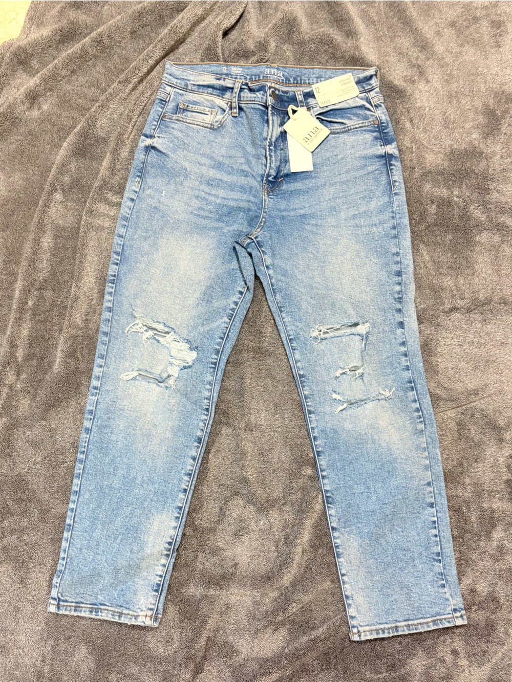 a.n.a Light Blue Distressed Skinny Jeans